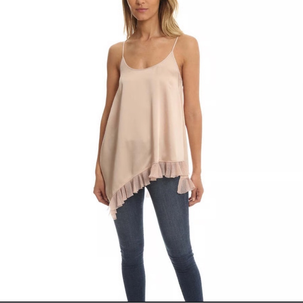 Elizabeth and James Blush Asymmetrical Camisole